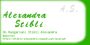 alexandra stibli business card